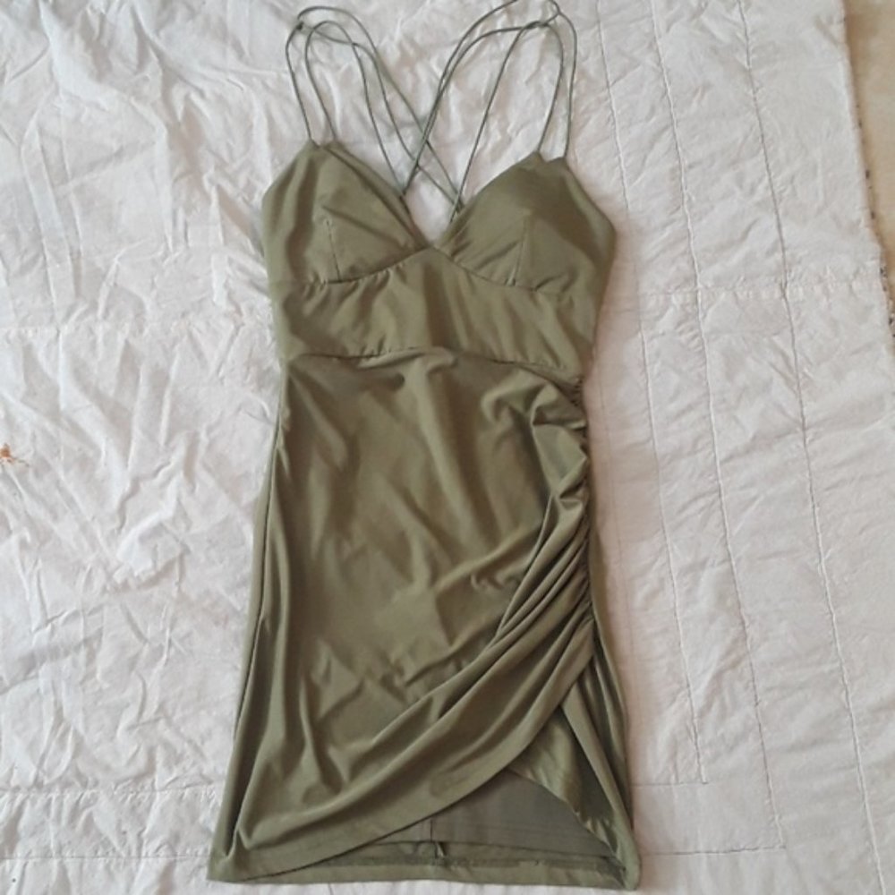 Tea n Cup Olive Dress